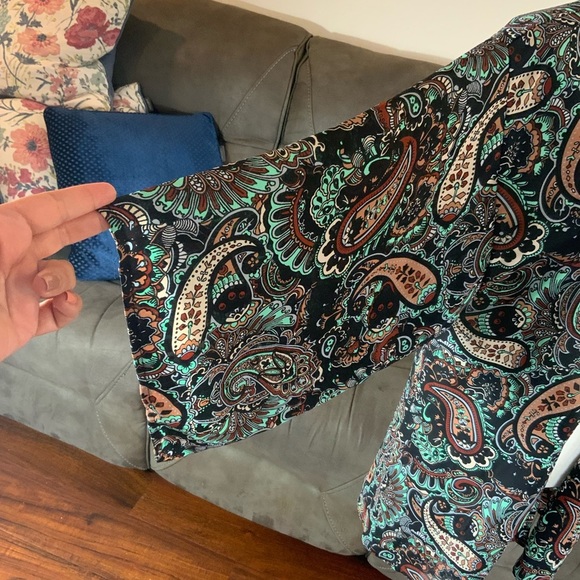 Let them Eat Cake paisley multicolor open front bohemian sheer kimono Size S - Picture 4 of 8